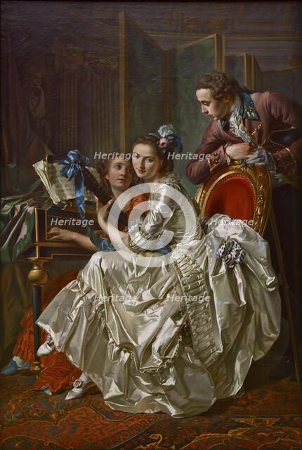 The Music Party, 1774. Artist: Trinquesse, Louis Rolland (c. 1746-1800)