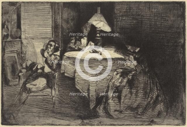 The Music-Room, 1858. Creator: James Abbott McNeill Whistler.