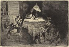 The Music-Room, 1858. Creator: James Abbott McNeill Whistler