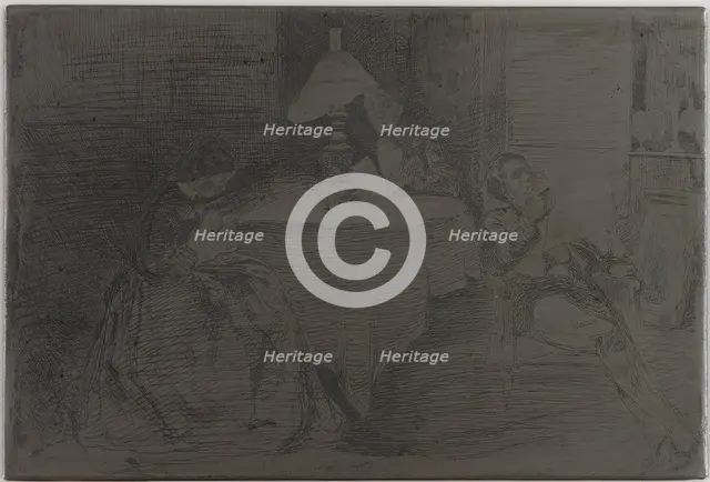 The Music Room, 1858. Creator: James Abbott McNeill Whistler.
