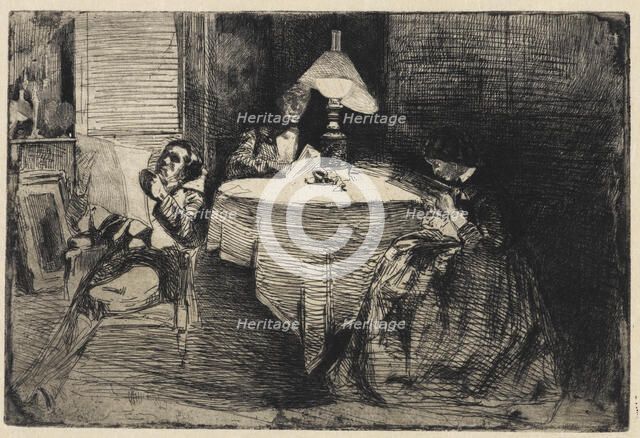 The Music Room, 1858. Creator: James Abbott McNeill Whistler.