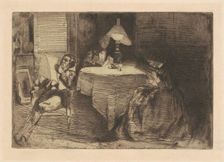 The Music Room, 1859. Creator: James Abbott McNeill Whistler