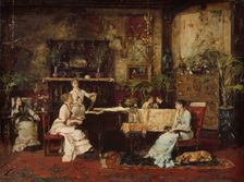 The Music Room, 1878. Creator: Mihaly Munkacsy