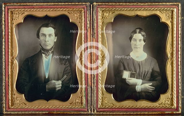 The Music Teacher and His Wife, c. 1850s. Creator: Unidentified Photographer.
