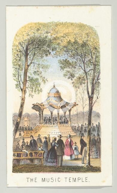 The Music Temple, from the series, Views in Central Park, New York, Part 2, 1864. Creator: Louis Prang.