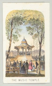 The Music Temple, from the series, Views in Central Park, New York, Part 2, 1864. Creator: Louis Prang