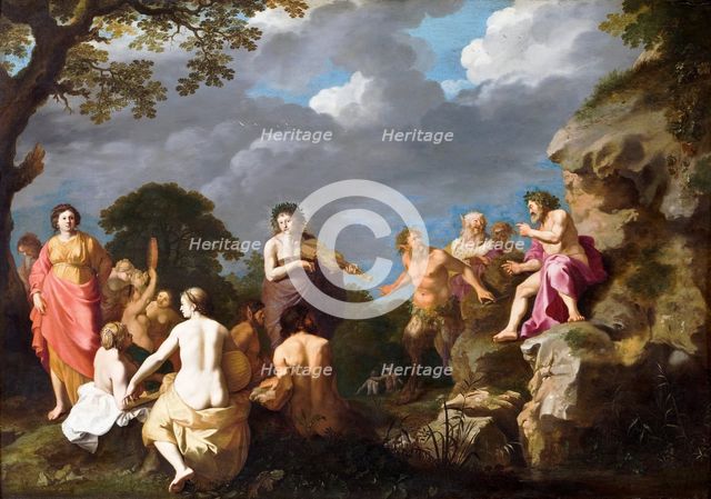 The Musical Contest between Apollo and Marsyas, 1630. Artist: Poelenburgh, Cornelis, van (1594/95-1667)