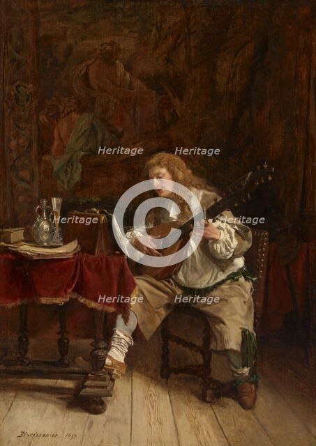 The Musician, 1859. Creator: Jean Louis Ernest Meissonier.