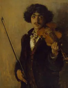 The Musician, 1884. Creator: Pascal Adolphe Jean Dagnan-Bouveret