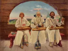 The Musicians 1899, (1965). Creator: Viktor Mihajlovic Vasnecov
