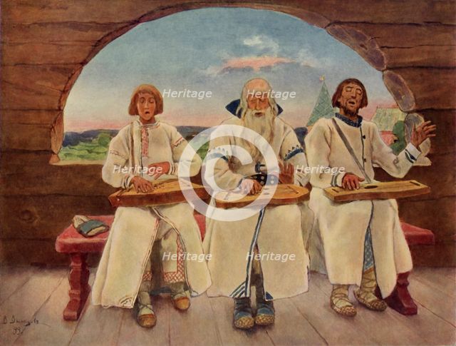'The Musicians', 1899, (1965). Creator: Viktor Mihajlovic Vasnecov.