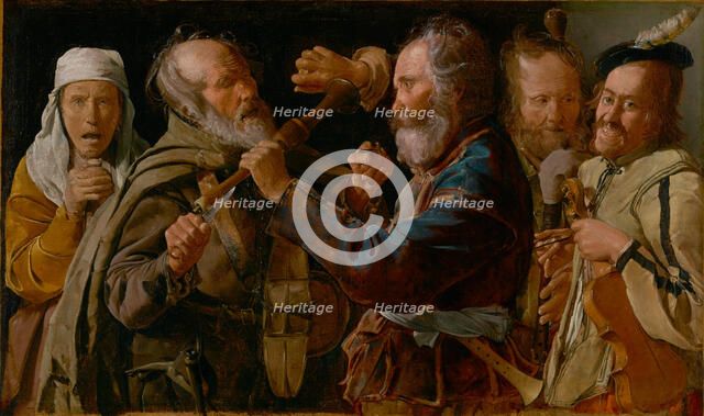 The Musicians' Brawl, about 1625-1630. Creator: Georges de la Tour.