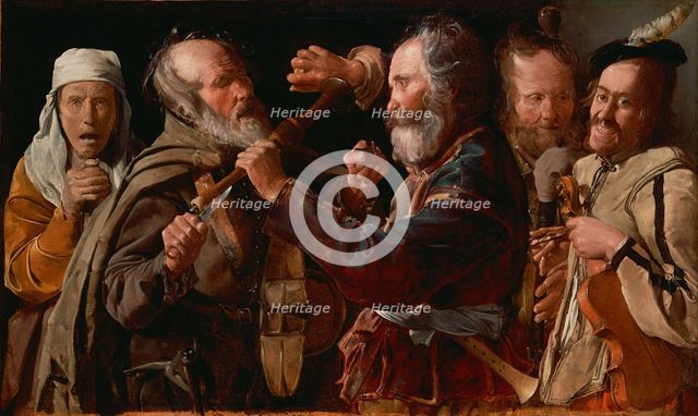 The Musicians' Brawl, c. 1625-1630. Artist: La Tour, Georges, de (1583-1652)