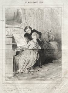 The Musicians of Paris, plate 6: If you knew how pretty you are!, 6 March 1841. Creator: Honoré Daumier (French, 1808-1879); Aubert