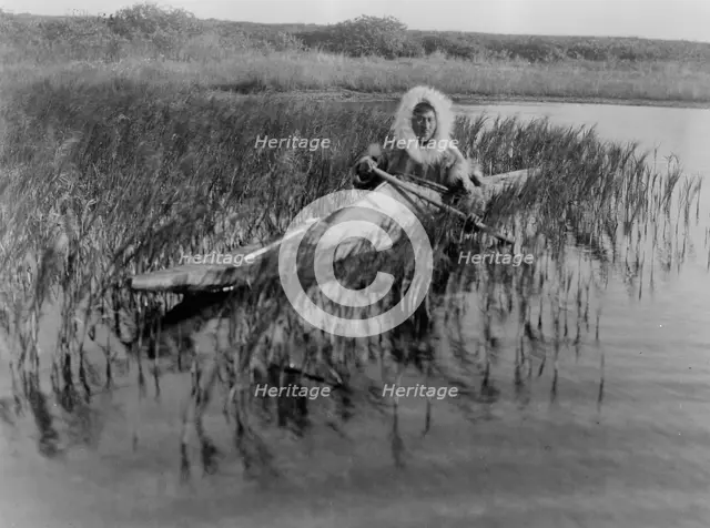The Muskrat-hunter-Kotzebue, c1929. Creator: Edward Sheriff Curtis.