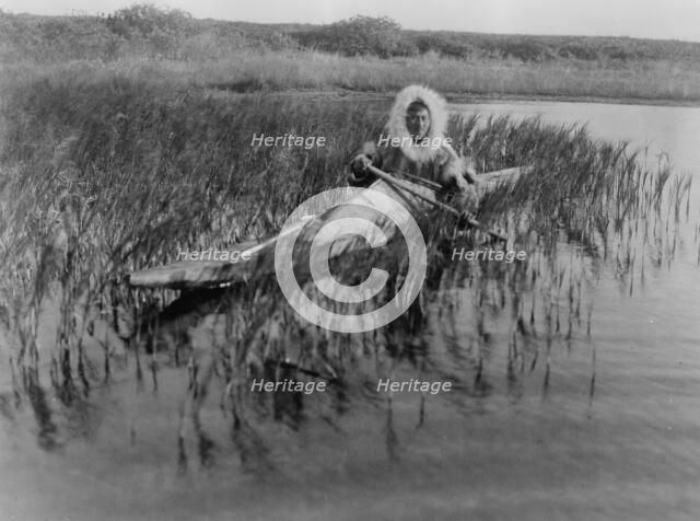 The Muskrat-hunter-Kotzebue, c1929. Creator: Edward Sheriff Curtis.