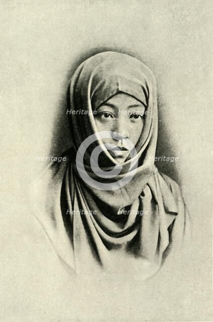 'The Musume. "And On Her Head a Hood of Blue".', 1891. Creator: Unknown.