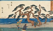 "The Murmuring Pines at Hamamatsu" from the series Fifty-three..., between c1841 and c1842. Creator: Ando Hiroshige