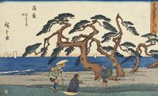 "The Murmuring Pines at Hamamatsu" from the series Fifty-three..., between c1841 and c1842. Creator: Ando Hiroshige