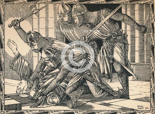 The Murder of Thomas A Becket, 1902. Artist: Patten Wilson