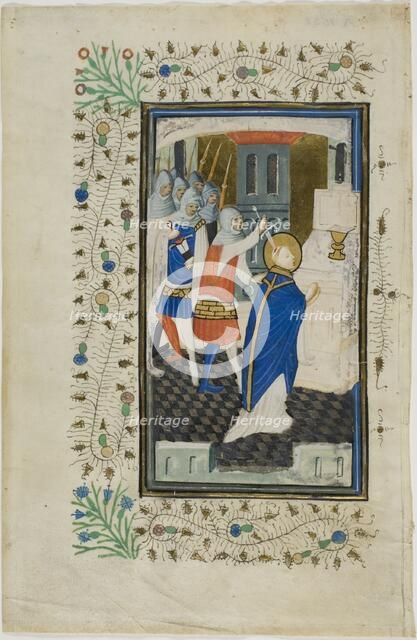 The Murder of Thomas Becket, page one, from a Book of Hours, 1430/40. Creator: Nicolas Brouwer.
