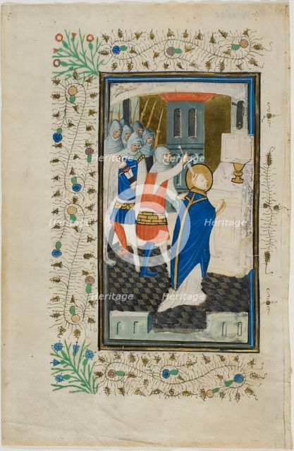 The Murder of Thomas Becket, page one, from a Book of Hours, 1430/40. Creator: Nicolas Brouwer.