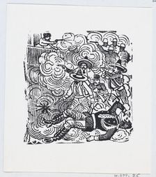 The murder of the Chief of Police Miguel Cabrera, ca. 1910. Creator: José Guadalupe Posada