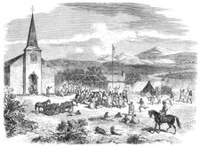 The murder of a missionary by the Maoris in New Zealand: savage dance...Pai Marire Fanatics, 1865. Creator: Unknown