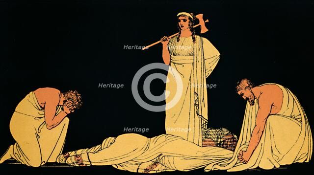 'The Murder of Agamemnon', 1880. Artist: Flaxman.