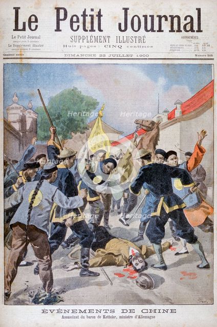 The murder of Baron Ketteler, German minister, China, 1900. Artist: Oswaldo Tofani