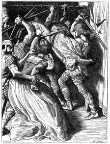 The Murder of Cenulph (d821), King of Mercia, 19th century. Creator: W Small