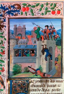 The murder of Etienne Marcel, 1358, (mid-15th century). Artist: Loyset Liedet