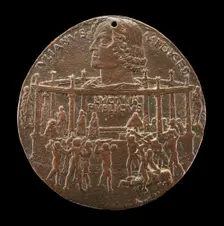 The Murder of Giuliano I de Medici (The Pazzi Consiracy Medal) [reverse], 1478. Creator: Bertoldo di Giovanni