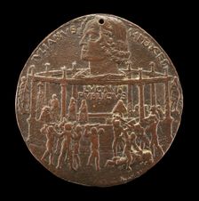 The Murder of Giuliano I de Medici (The Pazzi Consiracy Medal) [reverse], 1478. Creator: Bertoldo di Giovanni