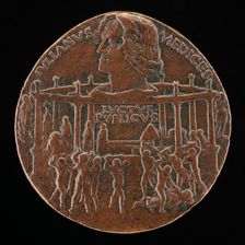 The Murder of Giuliano I de Medici (The Pazzi Conspiracy Medal) [reverse], 1478. Creator: Bertoldo di Giovanni