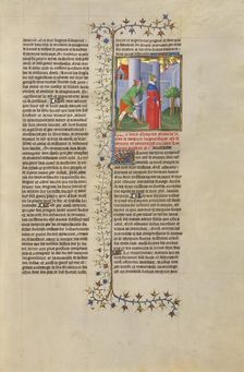 The Murder of King Servius by His Son-in-law; Des cas des nobles hommes et femmes, about 1413-1415. Creators: Boucicaut Master, Workshop of the Boucicaut Master