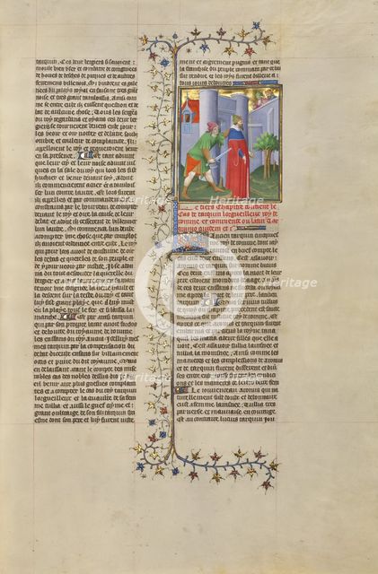 The Murder of King Servius by His Son-in-law; Des cas des nobles hommes et femmes, about 1413-1415. Creators: Boucicaut Master, Workshop of the Boucicaut Master.