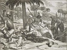 The Murder of Mr. Koster by the Cingalese Ceylon (Sri Lanka), pub. 1672. Creator: Philip Baldaeus (1632-1672)