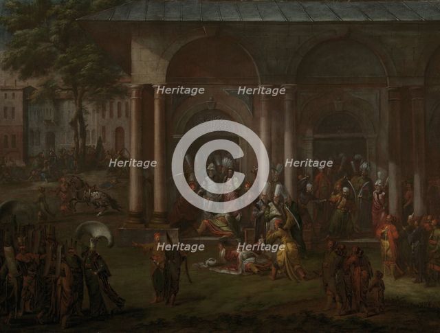 The Murder of Patrona Halil and his Fellow Rebels. Artist: Vanmour (Van Mour), Jean-Baptiste (1671-1737)