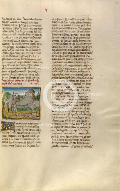 The Murder of Pharaoh's Son; Miroir Historial, about 1475. Creator: Unknown.