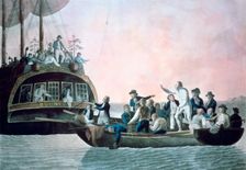The mutineers turning Lieut Bligh ...and crew adrift from his Majesty's ship the Bounty 1790. Artist: Robert Dodd