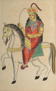 The Mutiny of the Heroine Rani Lakshmi Bai of Jhansi, 1800s. Creator: Unknown