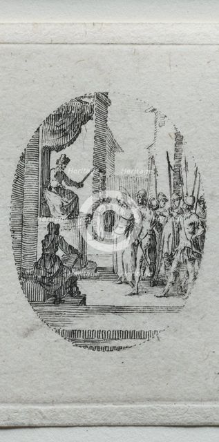 The Mysteries of the Passion: Christ before Pilate. Creator: Jacques Callot (French, 1592-1635).
