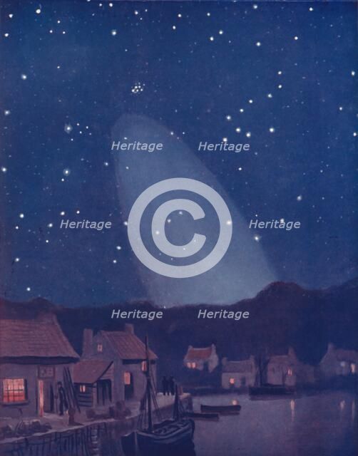 'The Mysterious Cone of the Light in the Sky', 1935. Artist: Unknown.