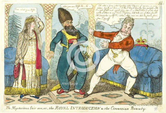 The Mysterious Fair One, published May, 1819. Creator: Isaac Robert Cruikshank.