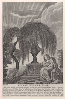 The Mysterious Urn, with the hidden silhouettes of the French royal family, 1793-1800. Creator: Pierre Jean Joseph Denis Crussaire