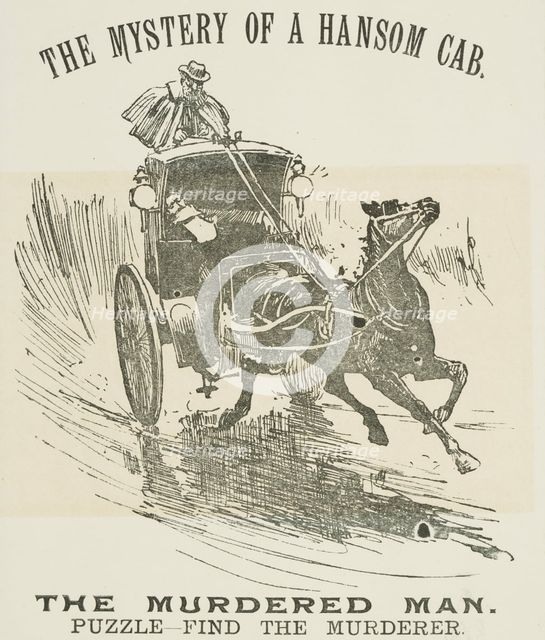 The Mystery of a Hansom Cab - The Murdered Man, 1888.  Creator: Unknown.