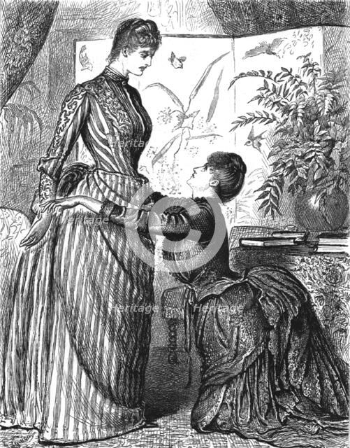 ''The Mystery of Mirbridge, by James Payn. "What! Is it possible that you will not tell him?" ', 188 Creator: George du Maurier.