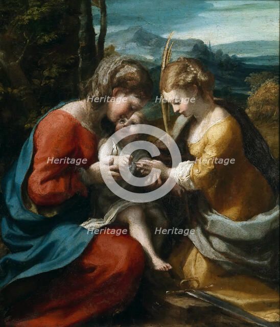 The Mystical Marriage of Saint Catherine, 1517-1518. Creator: Correggio (1489-1534).