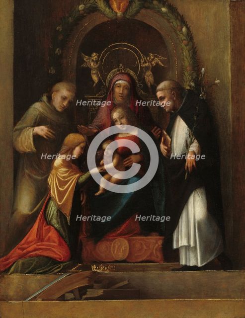 The Mystical Marriage of Saint Catherine, 1510-1515. Creator: Correggio (1489-1534).